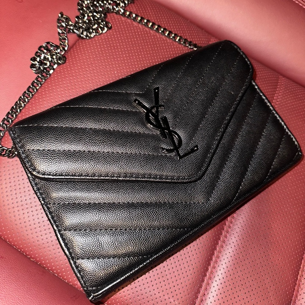 YSL envelope black caviar